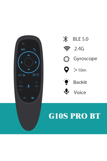 Choice G10S PRO BT MRSVI G10S PRO Universal Voice Remote Control 2.4G Wireless,Backlit,IR Learning,Gyrosco
