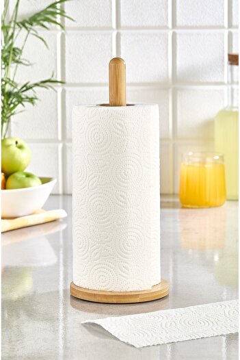Lora Bianca Round Bamboo Paper - Towel Holder Vertical