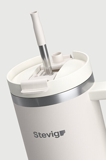Stevig 2 Moods Tuck-in Tumbler Sızdırmaz Çelik Termos 900 ML White Sand ST-242