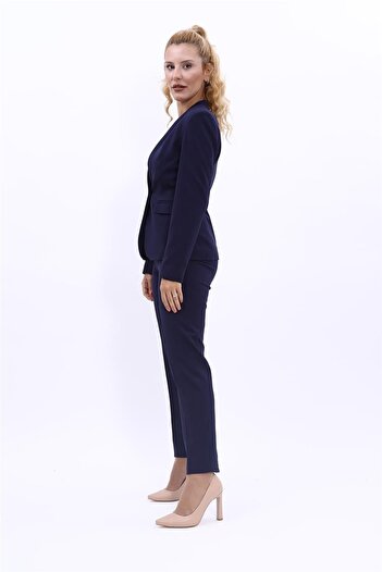 ÖNDER ÖZSOY Single Button Classic Jacket & Slim Fit Trousers-Navy Blue