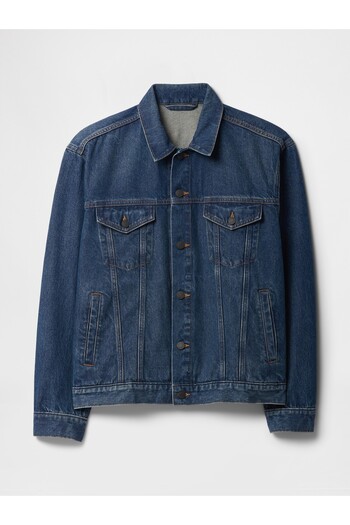 GAP Ανδρικό τζιν μπουφάν Navy Blue Icon