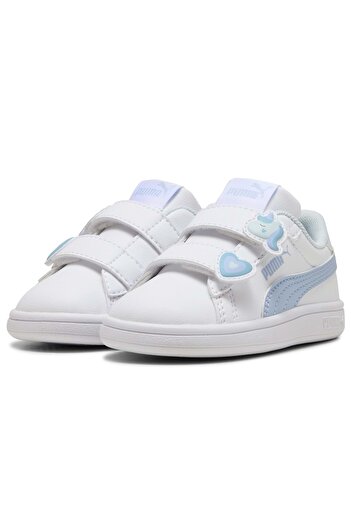 Puma Smash 3.0 Badges V Inf 397287 Orthopedic Baby Kids Sports Shoes White