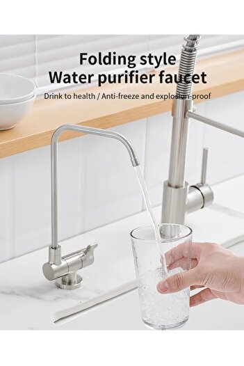 OEM Water Purification Faucet Folding Built-In New Model Matte Chrome Nickel Imported 7 Years Warranty