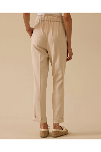 SEÇİL Classic Cut High Waist Ankle Length Trousers