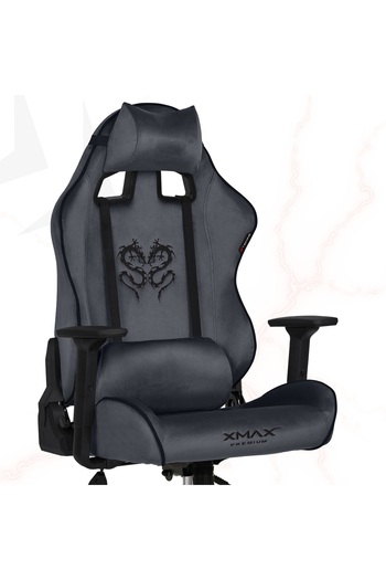 XMAX / Rio Balerion Koyu Plaza Grisi Kadife Terletmez Kumaş Gaming Oyuncu Koltuğu / 120 Kg Taşır