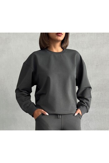 KAPHONE Women's 0 Neck Cotton Sweatshirt