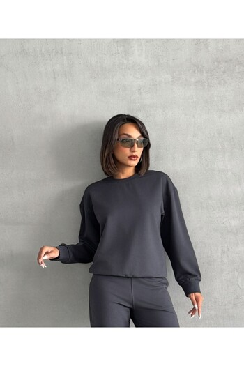 KAPHONE Women's 0 Neck Cotton Sweatshirt