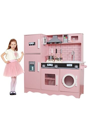 Smart Vibe Bella Cucina MDF Wooden Electronic Kitchen for Children with Sounds and Lights, 97 cm Height,