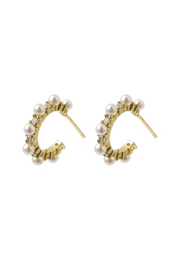 OEM Handmade Earrings with Elegant Pearls, Blown with 18K Gold – Perfect for a Gala Evening