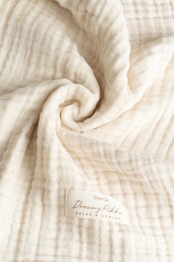 Rikka Home 100% Cotton 4Layers Muslin Bedding and Sofa Cover-Oeko-Tex Certificate, Meditation/Tv Blanket140X190 cm