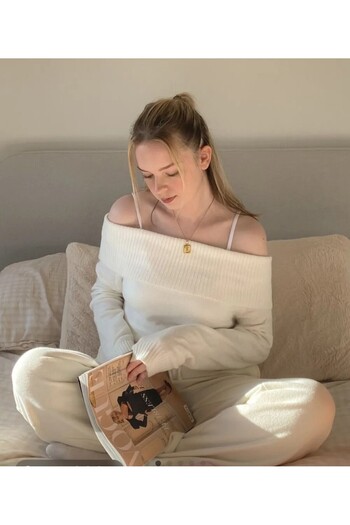 ARDSU Cider Open Knit Long Sleeve Sweater