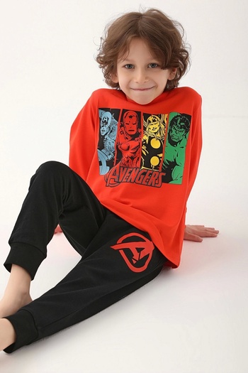 AVENGERS Pomegranate Flower Boy Long Sleeve Pajama Set