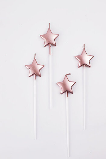 Le Mabelle Rose 4-Piece Star Candle