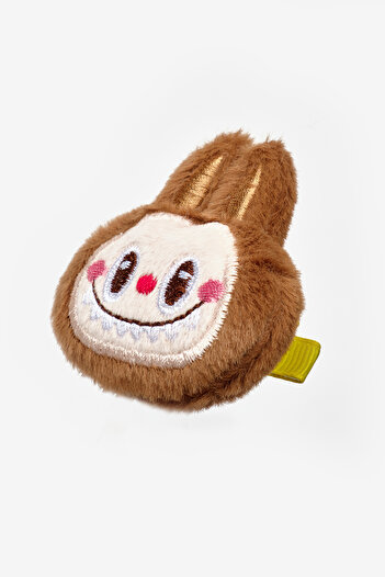 Le Mabelle Brown Plush Toy Figured Girl's Clip Buckle