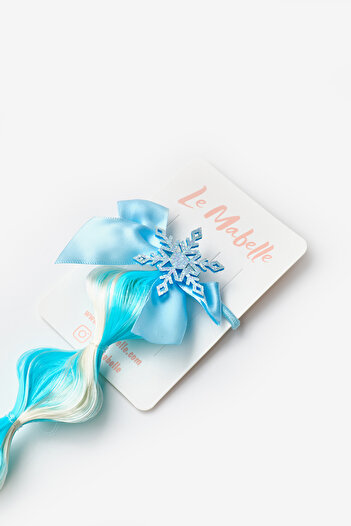 Le Mabelle Blue Snowflake Detailed Hair Girl's Hair Clip