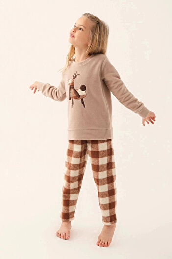 Arnetta Biscuit Girl's Long Sleeve Pajama Set
