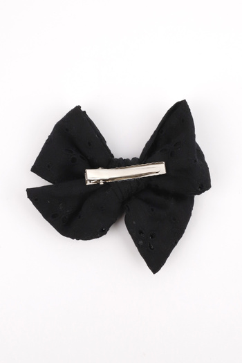 Le Mabelle Black Scallop Bow Girl's Clip Buckle
