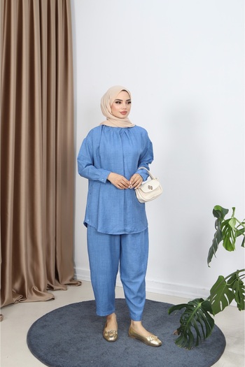 NİSUM MODA Pants Suit with Hidden Buttons