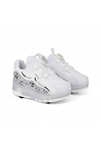 Nisanur Shoes Children's Orthopedic Skates Lighted Wheeled Sports Shoes & Skate 4-Wheel Comfortable Shoes
