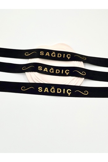 EvremStore Black over Gold Groomsmen Ribbon 3 Pieces