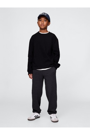 GAP Boy's Dark Gray Relaxed Logo Sweatpants