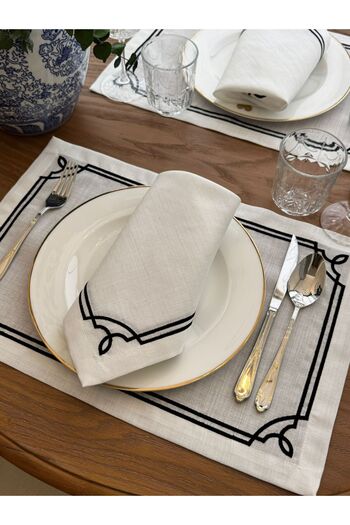 busrasdesign Lux Grup Alice Serviette 2-Pack Black