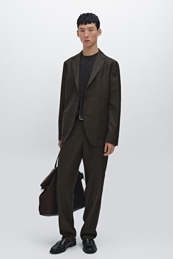 Massimo Dutti %100 yün klasik blazer