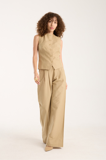 Bolivente Mink Women's Woven Vest-Pants Set