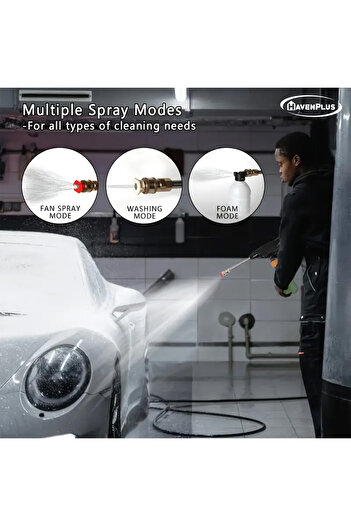 HavenPlus Cordless Cleaning Gun High-Pressure Washer for Cars, Bikes, Motorcycles, Gardens & Floors