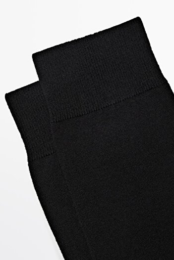 Massimo Dutti Düz örgü yün karışımlı çoraplar
