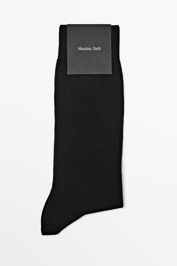 Massimo Dutti Düz örgü yün karışımlı çoraplar