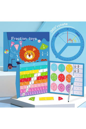 OEM Carte Magnetica pentru Invatarea Fractiilor, Puzzle Educational, Dale si Cercuri Magnetice pentru Ma