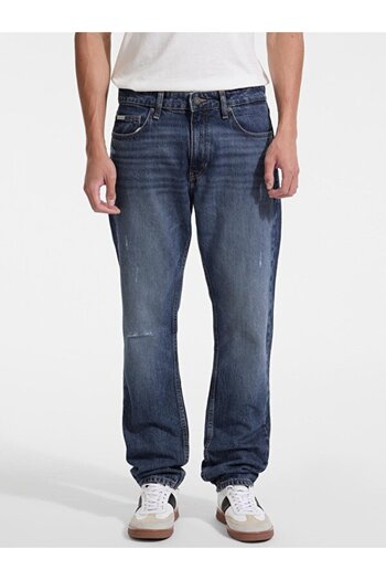 Guess Ανδρικό τζιν παντελόνι GJ Straight Cut με αντίκα εμφάνιση - Μπλε