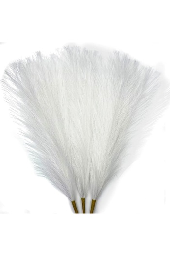 eZmart Set 3 Fire de Iarba de Pampas Sintetica, Decor Casa, Birou, Evenimente, Aspect Elegant, eZMART, Alb