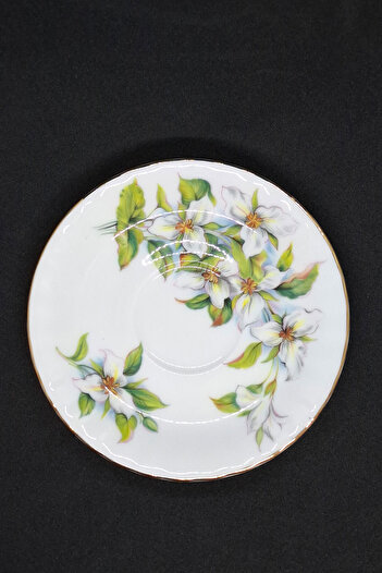 Royal Albert Bone China Green Floral Double Coffee Cup Saucer 12.5 cm