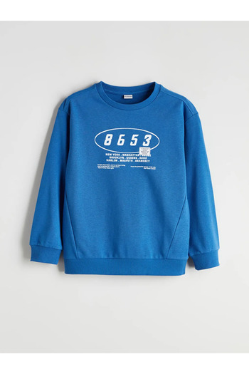 LC Waikiki Lcw Kids Blue Crew Neck Boy Sweatshirt
