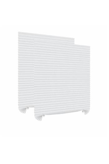 eZmart Set 2 x Jaluzea Plisata Autoadeziva, Ajustabila, eZMART, Alb, 150x60 cm
