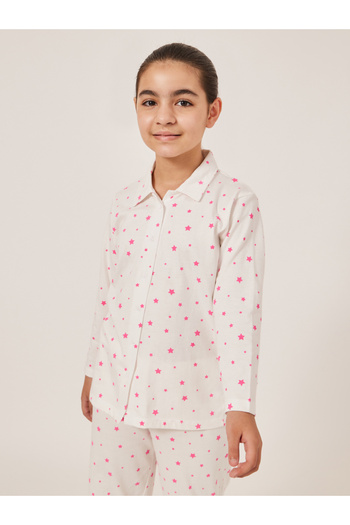 Styli All-Over Star Print Shirt and Pyjama Set