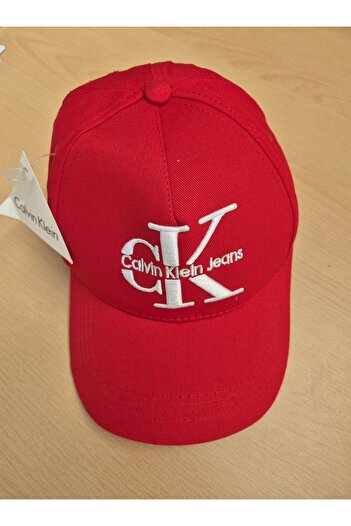 Calvin Klein Jeans , Baseball Cap with Logo Application, Red