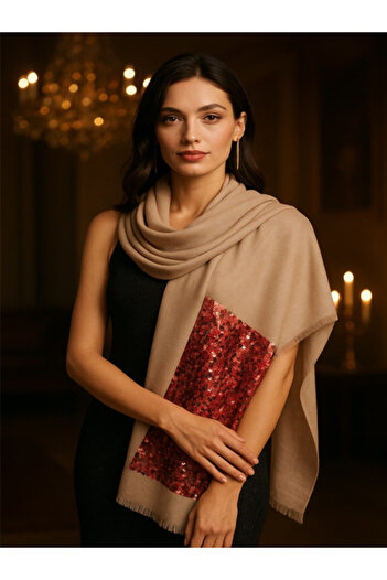 fiore fashion Sequined Cashmere Silk Shawl