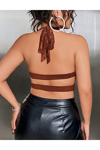SHEIN top, brown