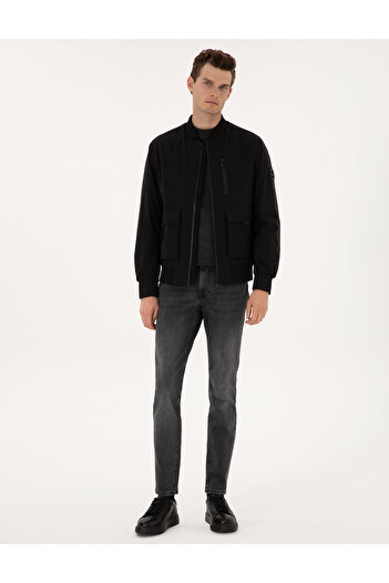 Pierre Cardin Siyah Regular Fit Bomber Ceket 50313951-VR046