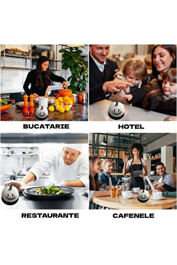 Flippy Multifunctional Metal Bell, Flippy, White, 7.5x7.5x6.5 cm, Reception, Restaurant, Cafes