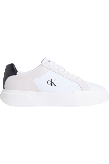Calvin Klein Chunky Cupsole Laceup Lth Mix White Men's Sneaker
