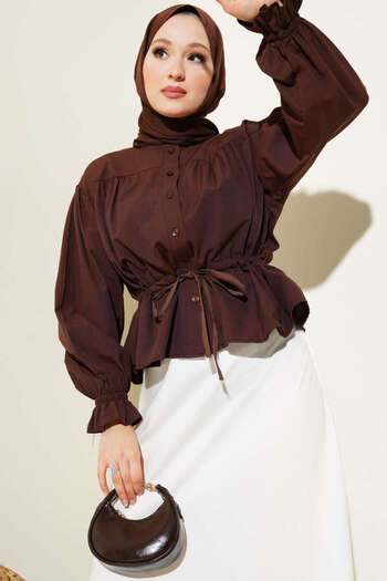 MODA Short Shirt with Bell Tunnels Above the Skirt