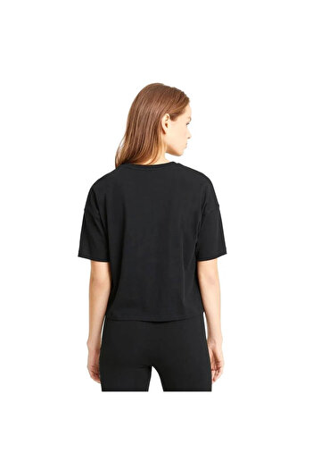 Puma Ess Cropped No 1 Logo Kadın Siyah T-shirt