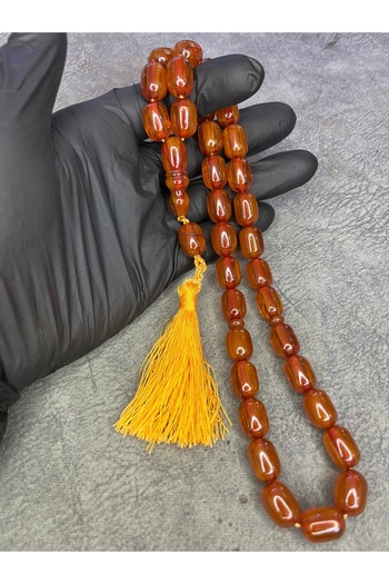 Mos Tespih Large Size High-End Moire Crimped Amber Rosary