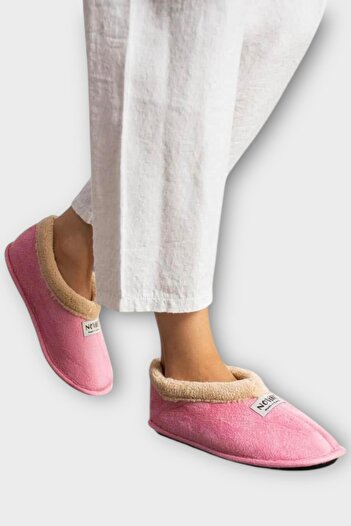 Liger Unisex Winter Home Slippers with Wool Inside Pink