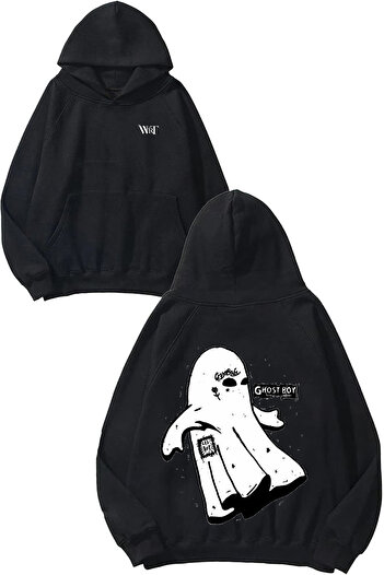 THEWERT Lil Peep 4 Design Back Printed Black Hooded Sweatshirt