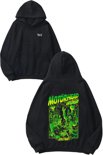 THEWERT Motörhead 7 Design Back Printed Black Hooded Sweatshirt